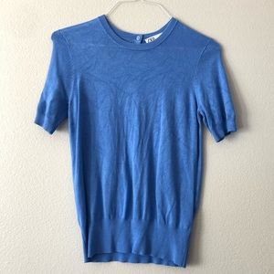 Zara Blue Short Sleeve Top